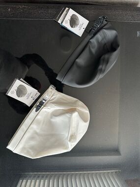 Unisex Black XL Sport & White Classic Waterproof Swim Caps by Hairbrella